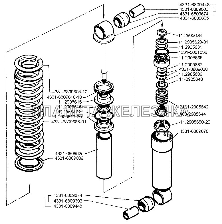 Амортизатор сиденья водителя ЗИЛ-5301 (2006)